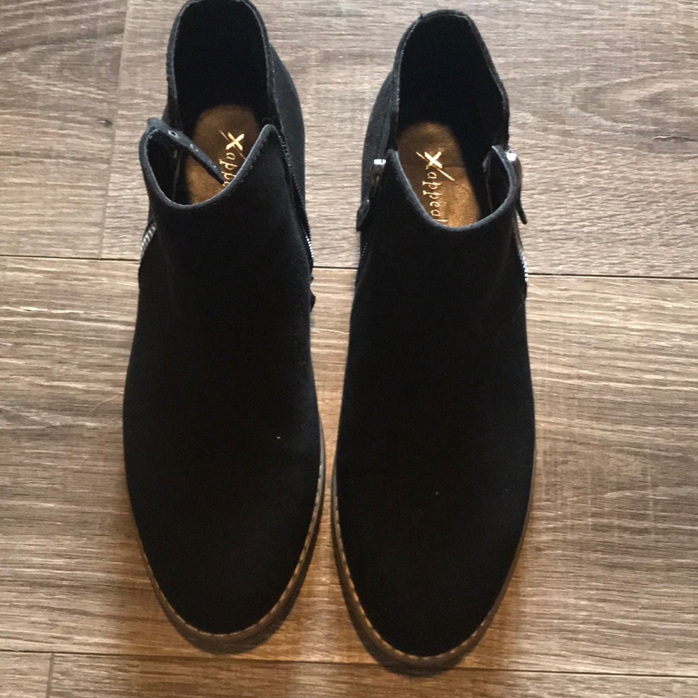 Black booties! Really cute!